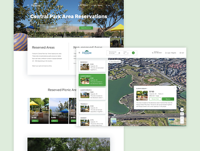 Picnic Area Reservation glassmorphism productdesign redesign ui uidesign uiux ux uxdesign webredesign website