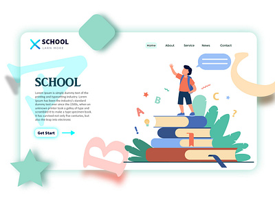 School Web Design app brand identity branding design graphic design icon illustration illustrator logo logo design school ux school website ui uidesign ux vector web