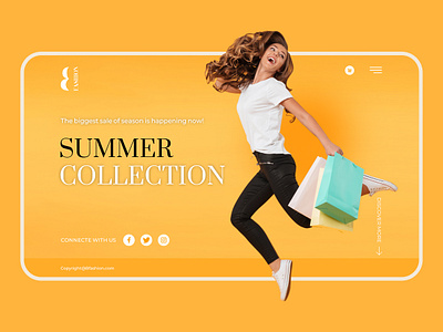 B fashion Landing Page brand fashion brand landingpage ui website