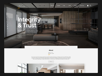 Interior & Architects Homepage architect black white clean design home screen homepage homepage design inspiration interior minimalist ui ui design ui8 ui8net uidesign web design website design