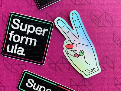 Sticker swag pack branding icon illustration logo mobile neon pink product sticker design stickers typography ui ux vector