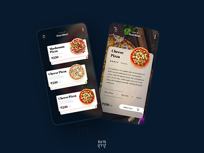 First Slice - Mobile App UI adobe app clean concept cuisine design ecommerce flat graphic illustration italy mask mobile mobile ui modern pizza product design typography ui ux