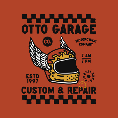 Otto Garage availabledesign badgedesign design designforsale garage illustration logo logoforsale motorcycle tshirtdesign vintage badge vintage design vintage logo vintagedesign