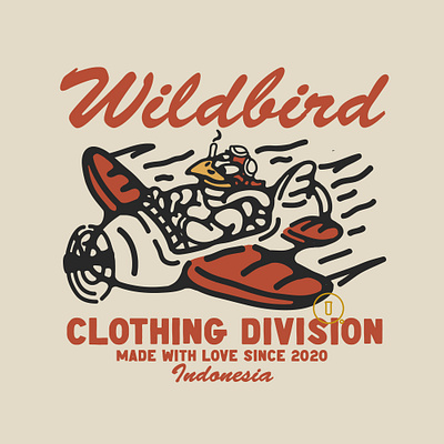Wildbird airplane availabledesign badgedesign birds design designforsale illustration logo logoforsale tshirtdesign vintage badge vintage design