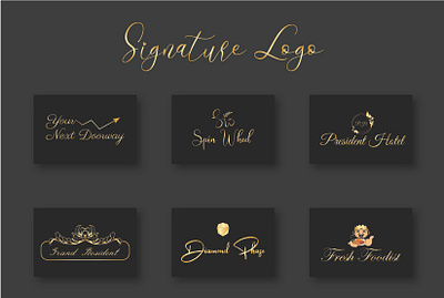 Signature logo 1 branding design graphic design icon logo logo design minimal signature font signature logo typography