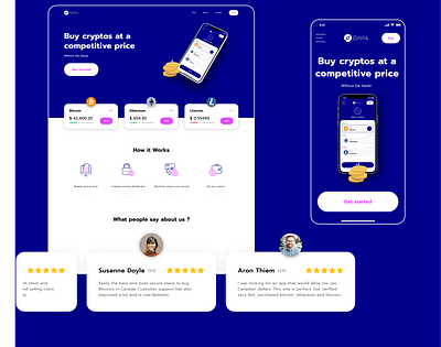 Crypto Landing Page adobe xd adobexd blockchain crypto crypto exchange crypto wallet cryptocurrency cryptocurrency app landing page mobile design ui uidesign ux uxdesign web web design