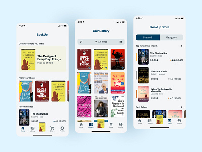 BookUp app design ui