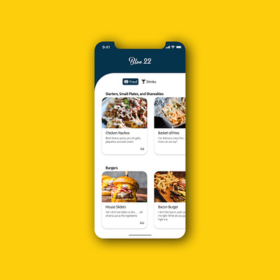 Daily UI 043 - "Food / Drink Menu" 043 app daily ui daily ui 043 daily ui challenge dailyui dailyuichallenge design ios menu menu design mobile site restaurant ui virtual menu