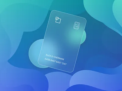Glass credit card bank bank card card design glass illustration