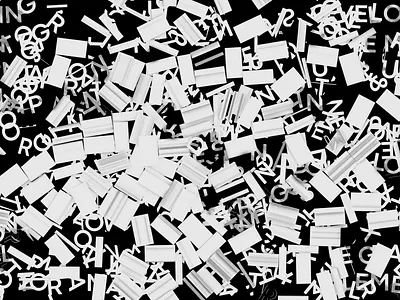 Drop The Type 3d animation black white isometric motion typogaphy