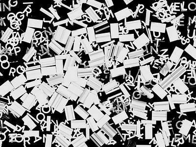 Drop The Type 3d animation black white isometric motion typogaphy