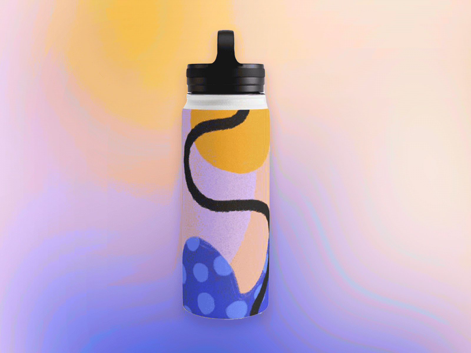 Desert Abstract Water Bottle abstract desert design graphic graphic design h20 illustration packaging packaging design product product design society6 water water bottle