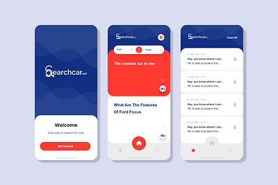 Searchcar Mobile design illustrator logo ui