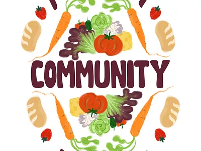 petworth community market community farmers market illustration logo