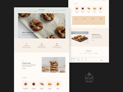 Honey & I Website Design bakery e commerce footer landing minimal product list ui ux website