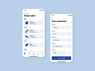 Medication Mobile App app app design design interaction medical medicine meditation meds mobile app mobile app design mobile screen mobile ui pill pills ui user experience user interface ux