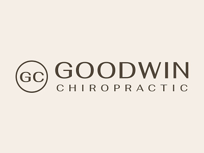 Goodwin Chiropractic Logo brand brand identity branding chiropractic design logo logo design