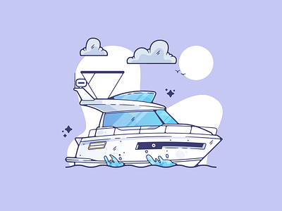 Boat adobe adobe illustrator artwork boat clean color creative designer dribbble flat flat design graphic design illustration minimal modern portfolio shot vector art water