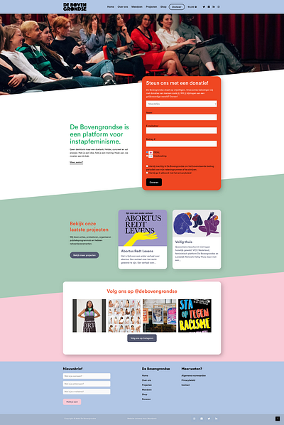 De Bovengrondse website activism feminism webdesign