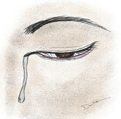 TEARS DON'T FALL art brush bulletformyvalentine cry illustration photoshop tears