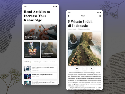 DailyUI 035 : Blog Post apps blog post daily ui dailyui dailyuichallenge design app design inspiration mobile apps newspaper reading app ui ux design user interface design web design