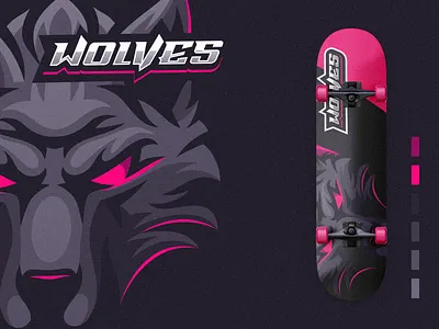 wolves angry brand character e sport esport esports logo mascot shield sport wolf wolverine wolves