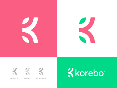 branding identity logo mark for 'Korebo' app branding clean creative icon identity industry company logo j u m p e d o v e r k letter logo l a z y d o g leaves logo and branding logo design logotype minimal modern logo simple symbol mark t h e q u i c k b r o w n f o x typography