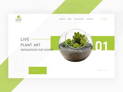 Terrarium Shop Concept minimal modern ui design website website design