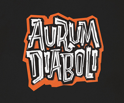 AurumDiaboli GirlFlameBall copy branding design handlettering identity lettering logo midcentury typography vintage