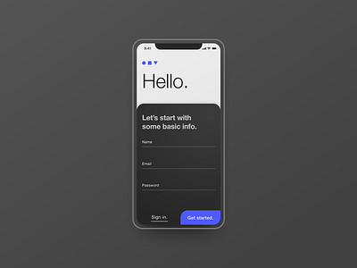 Why not a sign up form? blue dark dark ui helvetica helvetica neue mobile mobile app mobile ui night mode sign up sign up form sign up page sign up ui signup signup screen ui web design