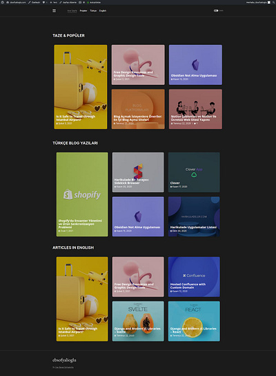 Dark Blog Theme blog blog design dark dark mode vivid colors