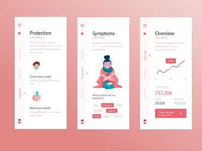 Covid-19 app design app appdesign coronavirus covid design font illustration illustrator typography ui ux web