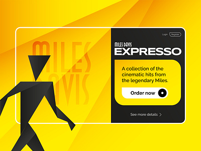 Miles Davis - Landing page broadway dailyui design jazz ui ux vector