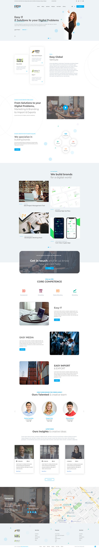 Easy Global Landing Page UI/UX Design landing design landing page design landingpage uiux uiuxdesign uiuxdesigner