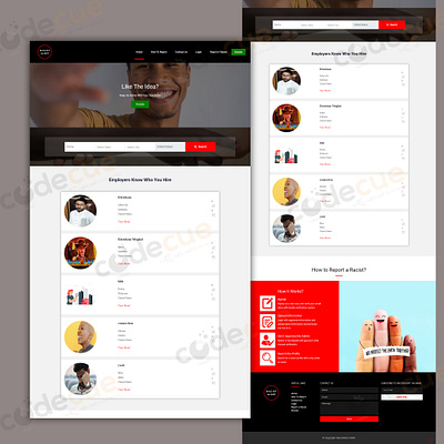 Racist Alert Landing Page UI/UX Design landing design landing page design landingpage uiux uiuxdesign uiuxdesigner