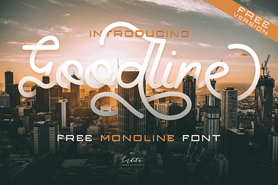 Goodline - Free Monoline Font branding commercial use design font free freebies handlettering monoline font mug tshirt