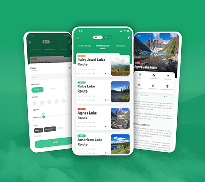 HIking app app concept concept design design ui