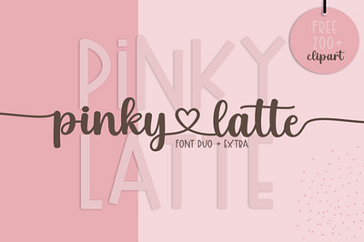 Pinky Latte Font app branding commercial use font font family icon typography ui ux web