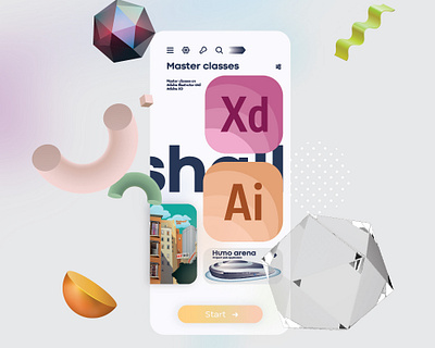 Mobile UI - video lessons adobe xd adobexd classes design illustrator interface lesson master mobil mobile app design mobile design mobile ui ui ui design ui ux video xd