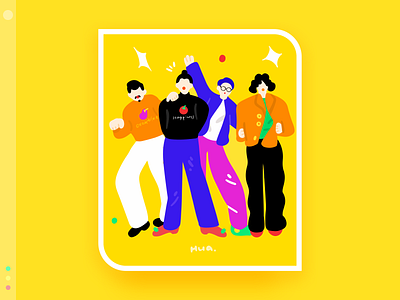 My favorite band series 8 band design emotion flat illustration