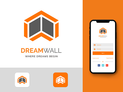 Dreamwall Logo app app logo app logo design icon design logo design mobile mobile app mobile app design mobile app logo mobile design mobile ui modern modern logo tech logo technology technology design technology icons technology logo