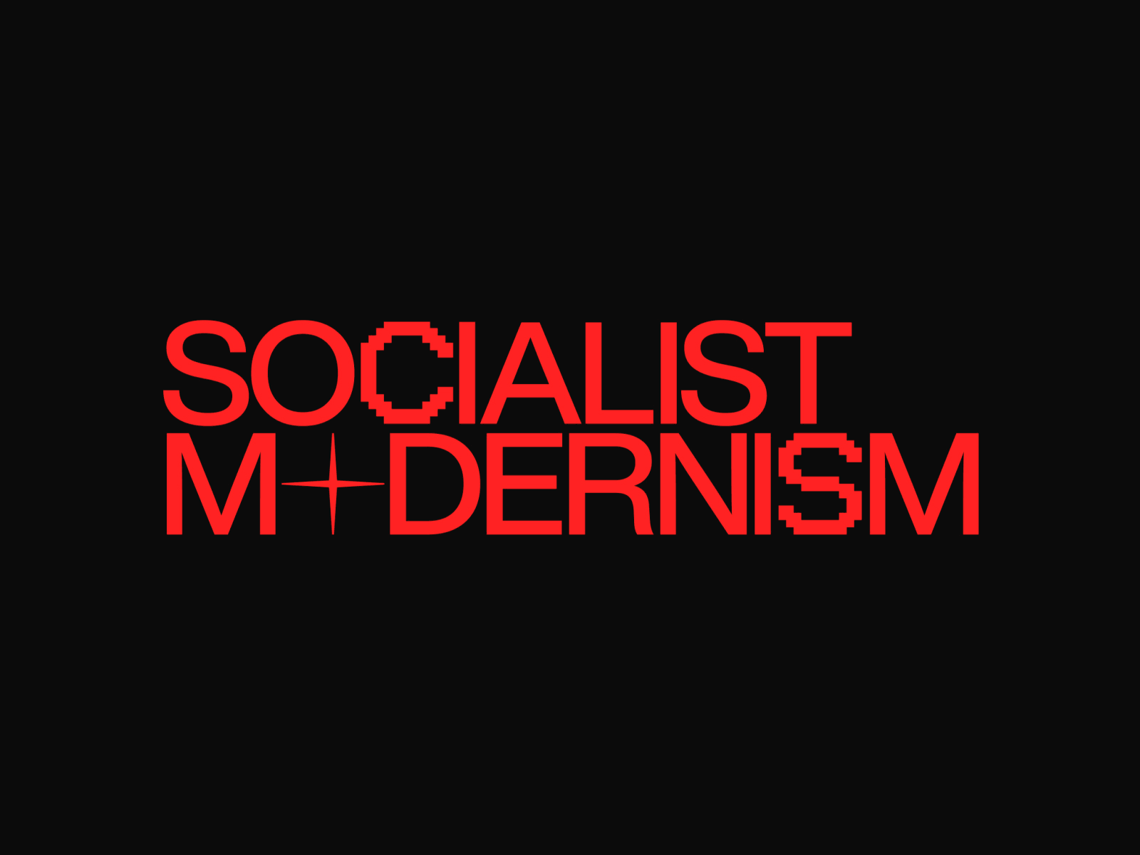 Socialist Modernism — animation logo black color font graphic design logo logo animation loop typography