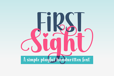 First Sight Font apparel font family handwritten font minimalist font playful font regular