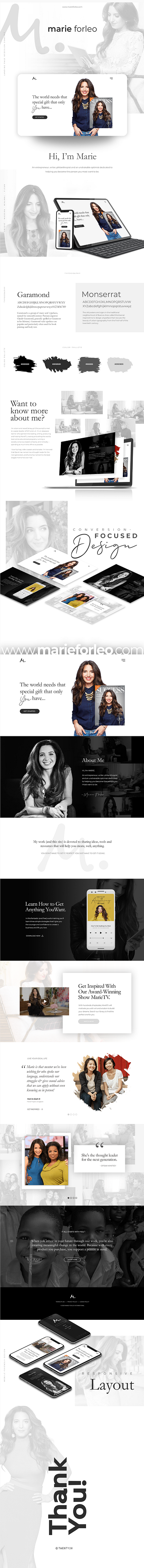 Marie Forleo 2020 Landing Page UI/UX Design landing design landing page design landscape prototype uiux uiuxdesign uiuxdesigner