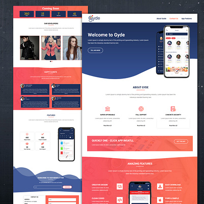 Gyde Landing Page UI/UX Design landing design landing page design prototype uiux uiuxdesign uiuxdesigner