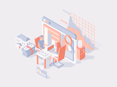 Finance Consulting Isometric Illustration app branding design consulting isometric isometric design isometric illustration isometry web web design webdesign website website concept website design websites