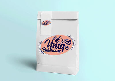 Uniq bakehouse delivery bag branding colour design identity identity branding identitydesign illustration logo mockup