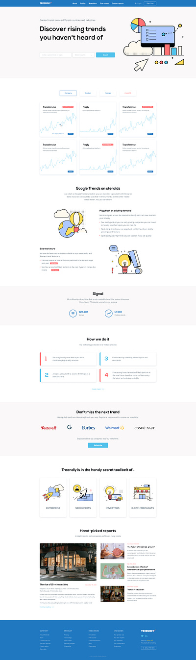 SaaS platform / Redesign branding google trends illustraion redesign saas treendly uiux vector