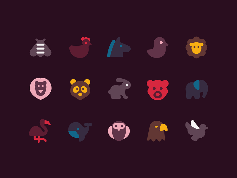 plumpy icons animals birds design domestic duotone icon icons set minimalistic retro stylized ui ux vector web wild