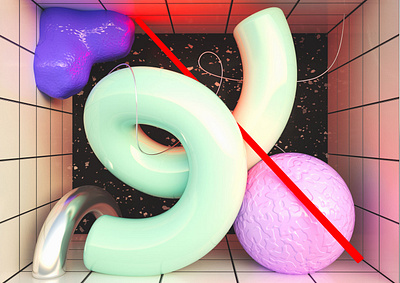 All sorts of Ju Schnee - Fine Art Print 3d 3d art 3d artist abstract c4d render rendering renderings